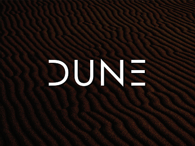 Dune arrakis dune frank herbert futura logo sand science fiction simple spice type typography