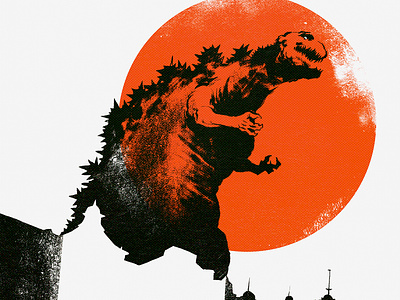 Inktober: Shin Godzilla design film godzilla gojira horror illustration movie sci fi vintage