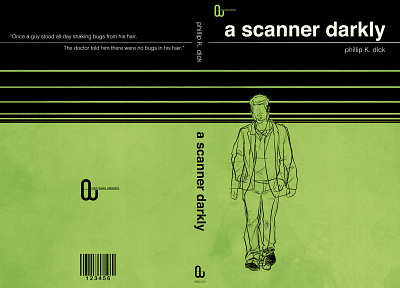 A Scanner Darkly -wraparound book book art design drawing illustration line retro sci fi typography vintage