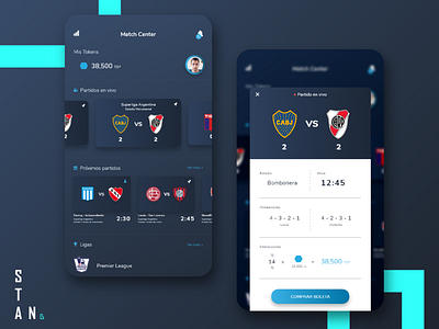 Token Sport - App design