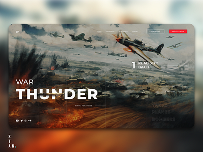 War Thunder Landing page concept