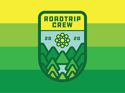 Patch for My COVID-19 Road Trip Crew badge badge design covid illustration line outdoor patch roadtrip