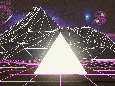 Δ DELTA Δ c4d cinema4d cosmic daily daily render mountain pink purple retro space triangle δ