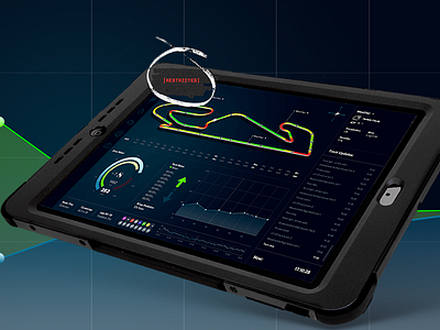 A.I. F1 Track Analysis a.i. artificial intelligence dark ui dashboard data data visualization f1 gradient line graph race car race track ui