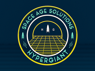 3D Space Age Solutions Crest 3d cinema cinema4d crest illustration patch rocket seal space