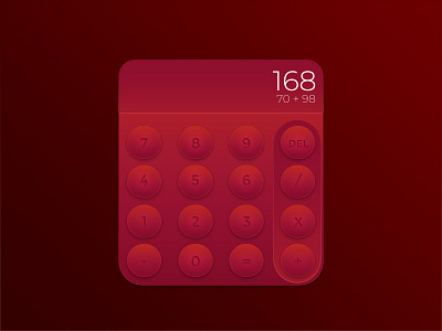 Daily UI #004 - Calculator calculator daily dark design gradient minimal red simple standard ui ux