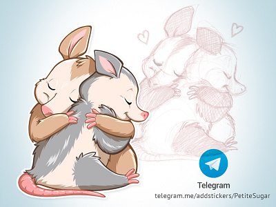 Petite Sugar animal art cartoon character digitalart happy redisoj stickers telegramstickers telegramthebeststickers