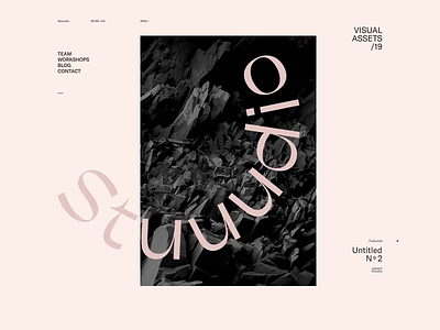 Stuuudio — 002 animation deformation distortion javascript motion portfolio studio typography wave webgl