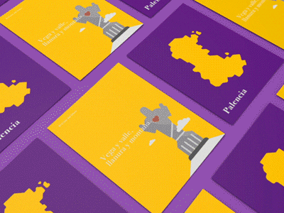 Palencia poster after effect castilla y leon design flat illustration map motion palencia purple spain