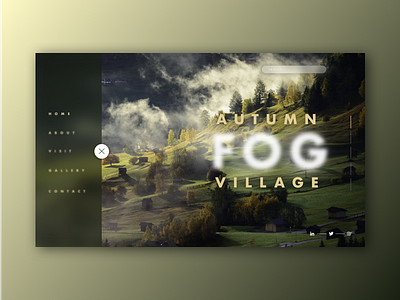 Fog Village Hero Image photography typography ui design web design