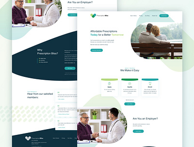 Prescription Bliss Website creative design digital designer landing page typography ui ux web design website design