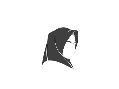 Muslimah silhouette avatar islam logo moslem silhouette