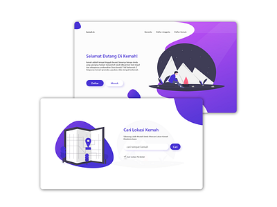 Kemah | Landing Page camp camp fire landing page landing page ui ui design undraw web design website