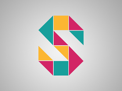 S Logo Design logo tangram