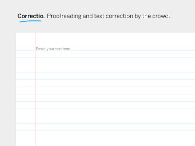 Correctio correction interface paper proofreading text text correction ui ux