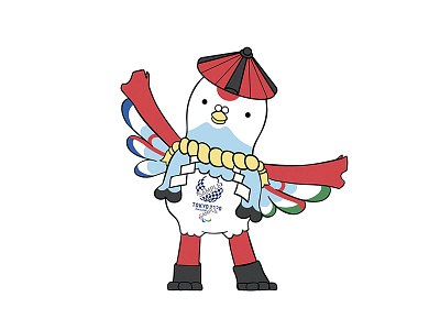 Tokyo Paralympics 2020 Mascot Design illustration