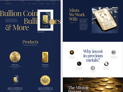 Coins&More main page coins design e commerce gold investors ui webdesign