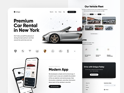 Premium Car Rental Services Website Design