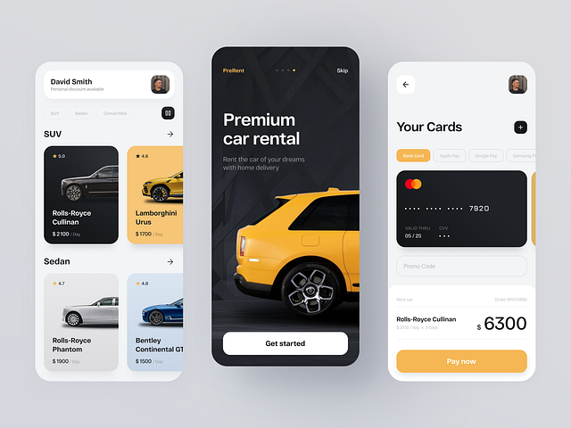 Car Rental App Concept by Conceptzilla on Dribbble