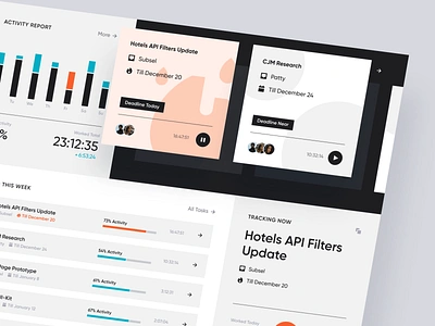 Task Tracker Concept concept dashboard interface management planner app platform productivity productivity app project project manager task task management task tracker time tracker tool ui ui visual design ux web app