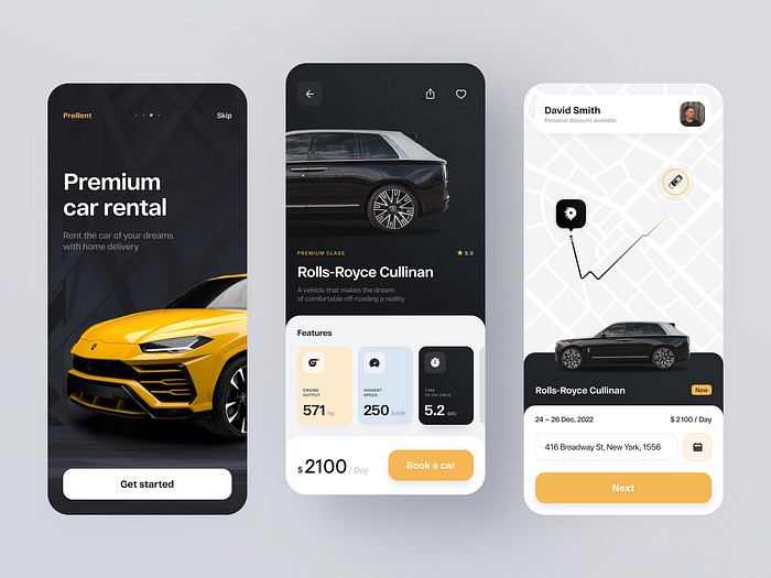 Car Rental App Concept by Conceptzilla on Dribbble