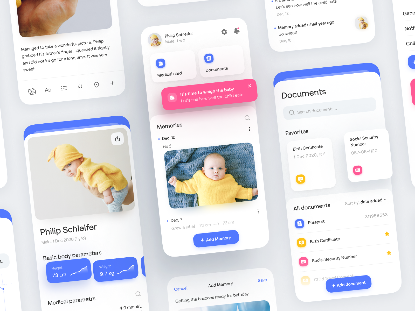 Baby Diary App Concept by Conceptzilla on Dribbble