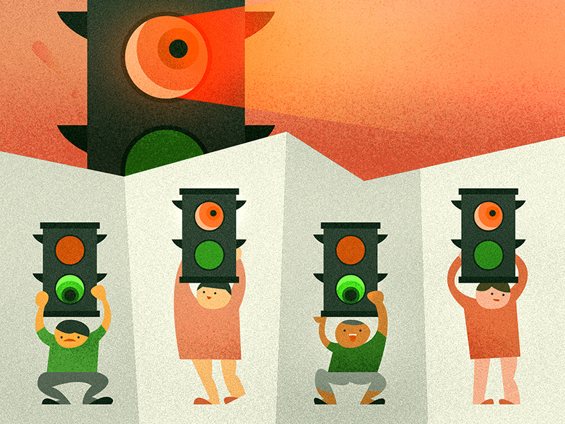 Traffic light dance 等灯等灯 by Ruolan Xia on Dribbble