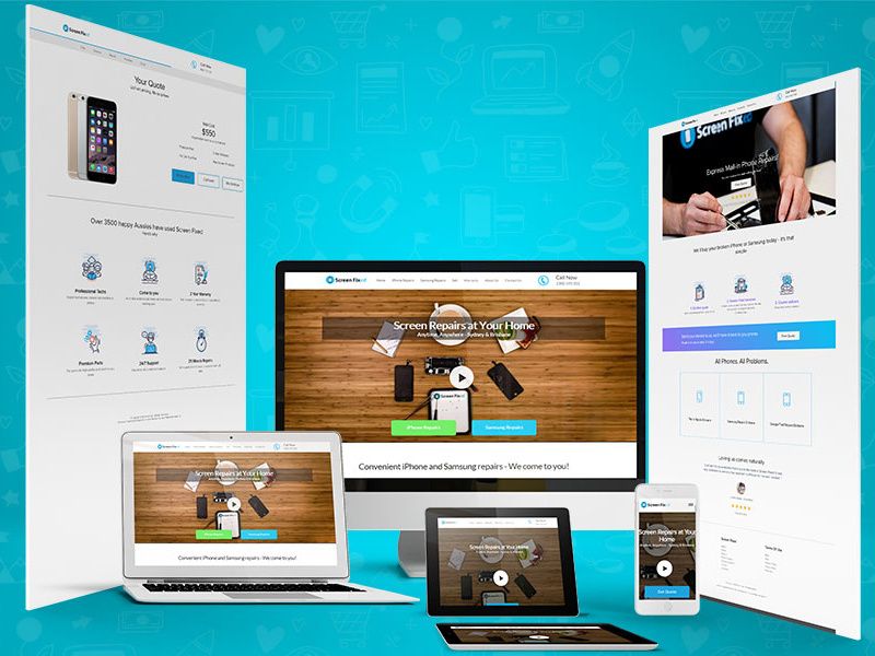 site Redesign for Screen Repair Company by Abhishek Raichura on Dribbble