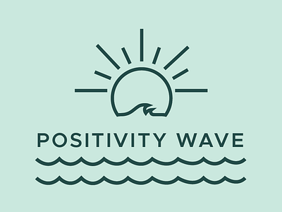 Positivity wave geometric minimalism minimalistic modern positive simple sun wave