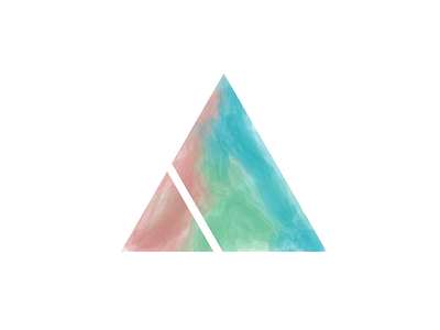 Watercolor triangle abstract elegant geometric minimalist modern triangle watercolor