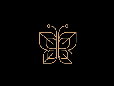 Abstract butterfly logo abstract beauty butterfly elegant geometric jewelry leaves luxurious modern wing leaves