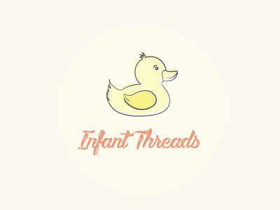 Cute duck logo for nursery baby cute duck fashion kid nursery vintage