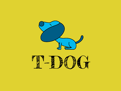 T-Dog blue cartoon character cute dog fun mascot pet pet shop puppy veterinary