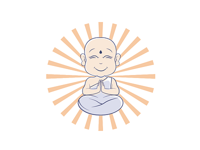 Buddha Mascot buddha cartoon character fun mascot meditation playful yoga