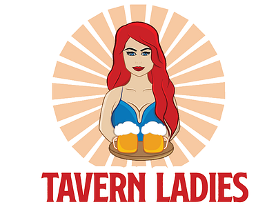 Beer Girls beer caricature cartoon fun girl pub red hair sexy summer t shirt tavern woman