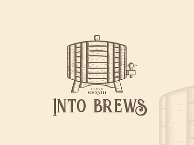 Brewery Logo barrel beer brew brewery brewing detailed drawing handdrawn whiskey wine