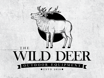 Wild Deer deer detailed drawing hand drawn illustration logo nature outdoor simple vintage