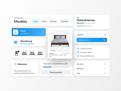 Rentli - flexbile design system cards design flexible furniture startup system