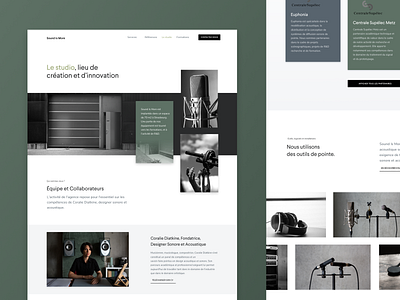Sound is More - Website figma green landing page minimal soft sound sound design ui website