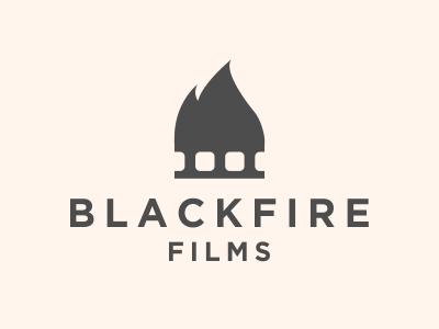 black fire branding design designs entertainment film fire line art logo logos ocin