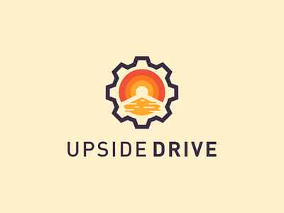 upside drive logo badge design designs icon illustration illustrator logo logos monogram pictogram type vintage