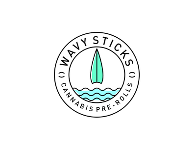 wave stick logo badge best designs icon illustration illustrator logo logos monogram retro rustic vintage