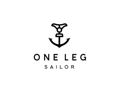 one leg sailor anchor best design designs icon illustration illustrator leg logo logos monogram pictogram sailor vector vintage
