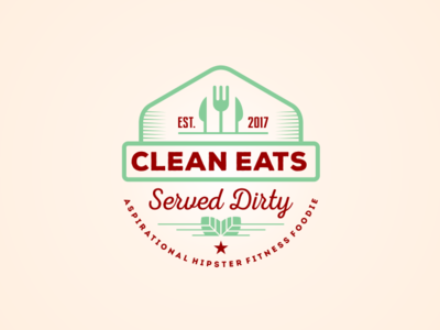 clean eats badge best design designs icon illustration illustrator logo logos monogram pictogram restaurant restaurant logo type