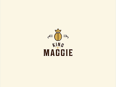 KING & MAGGIE best coffe logo design illustrator logo logos monogram pictogram typography vintage vintage logo