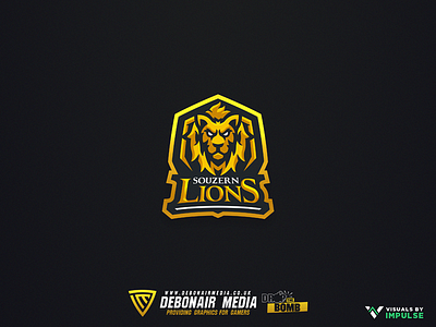 Golden Lion Mascot Logo