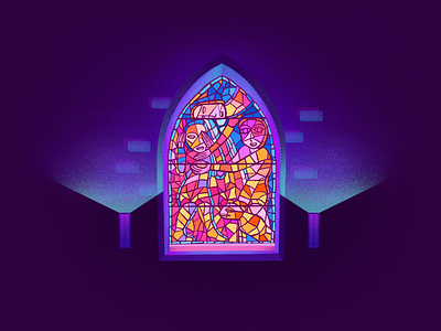 Stained Glass art church digital europe lights procreate stainedglass travel