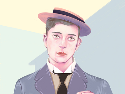 Buster Keaton buster keaton digital art oldschool portrait procreate tribute