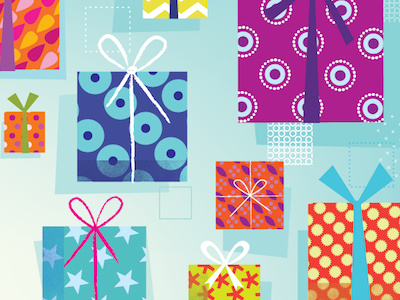 presents pattern presents wrap