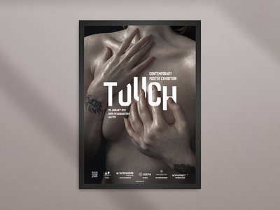 Touch Poster abstract adobe illustrator art brand design brand identity branding character clean creative design flat graphic design illustration lettering minimal poster simple touch touchy type